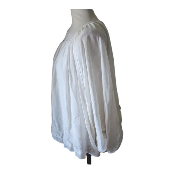 Lafayette 148 silk long sleeve white blouse size small - Picture 2 of 9